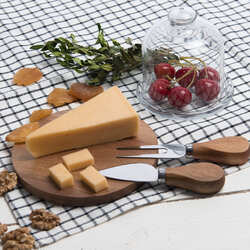 Набор для сыра PARMESAN, 25х17х2,4 см; дерево, картон