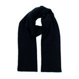 Шарф вязаный  двойной "WIND SCARF"_черный,100% акрил