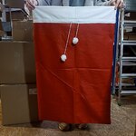 Мешок Деда Мороза, тканевывй, 60х90 см, красный