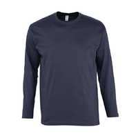 Футболка мужская с длинным рукавом MONARCH, темно-синий, 2XL, 100% хлопок, 150 г/м2