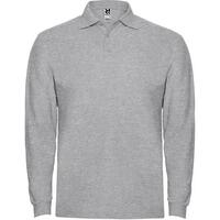 Футболка поло ESTRELLA L/S мужская, ПЁСТРЫЙ СЕРЫЙ 3XL