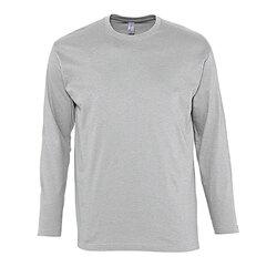 Футболка мужская с длинным рукавом MONARCH, серый меланж, 5XL, 85% хлопок, 15% вискоза, 150 г/м2