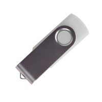 USB flash-карта DOT (16Гб), белый, 5,8х2х1,1см,пластик металл