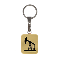 Брелок-обвес Нефтяная вышка (золотой с черным)