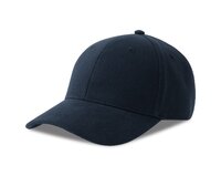 Бейсболка PILOT-S, 6 клиньев, металлическая застёжка, тёмно-синий, 80% хлопок, 20% переработанный хпопок, 355 г/м2