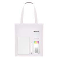 Подарочный набор Велком Пак Гэлакси (Welcome Pack Galaxy), белый  (термокружка, очиститель воздуха, ежедневник, ручка, шоппер