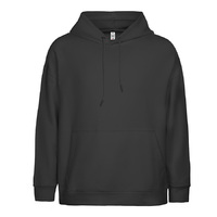 Толстовка мужская оверсайз MOHITO, чёрный,  M/L, 80% хлопок, 20% полиэст, 280 г/м2