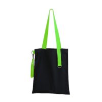 Шоппер Superbag black (чёрный с салатовым)