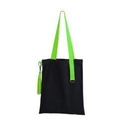 Шоппер Superbag black (чёрный с салатовым)