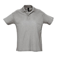 Рубашка поло мужская, короктий рукав, SUMMER II, серый меланж, 2XL, 85% хлопок, 15% вискоза, 170 г/м2