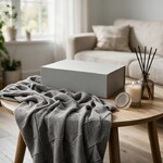 Подарочный набор Мизу (Mizu), Селла Софт (Cella Soft), бежевый (свеча, диффузор, плед)