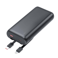 Внешний аккумулятор Goliath с быстрой зарядкой (до 22,5W), 20000 mAh, черный