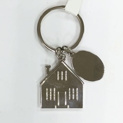 Брелок SILV HOME; 3,97 x 3,3 x 0,3 см; металл