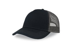 Бейсболка "RAPPER CANVAS-S", 5 клиньев, тёмно-синий/тёмно-серый, пластиковая застёжка, 100% переработанный полиэстер, 270 г/м