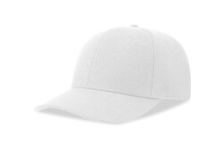Бейсболка BEAT-S, 6 клиньев, пластиковая застежка, белый, 100%  переработанный полиэстер, 300 г/м2