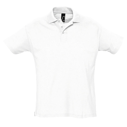 Рубашка поло мужская, короткий рукав, SUMMER II, белый, XS, 100% хлопок, 170 г/м2