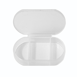 Витаминница TRIZONE, 3 отсека; 6 x 1.3 x 3.9 см; пластик, прозрачная