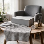 Подарочный набор Мизу (Mizu), Мальта Софт (Malta Soft), бежевый (свеча, диффузор, плед)