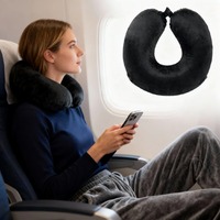 Подушка дорожная  "SOFT"; memory foam, микрофибра, черный