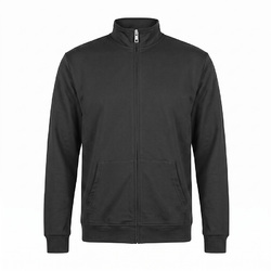 Толстовка унисекс на молнии KINETIC, чёрный, M, 50 % хлопок, 50% полиэстер, 260 г/м2