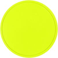 Лейбл из ПВХ Dzeta Round, L, желтый неон
