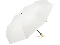 Зонт складной 5429 ÖkoBrella из бамбука, полуавтомат,белый