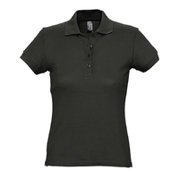 Поло женское PASSION, черный, 2XL, 100% хлопок, 170 г/м2