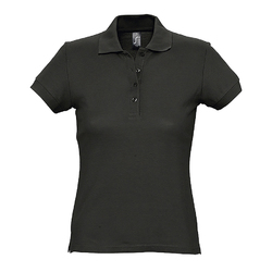 Поло женское PASSION, черный, 2XL, 100% хлопок, 170 г/м2