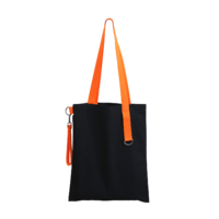 Шоппер Superbag black с ремувкой 4sb (чёрный с оранжевым)