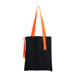 Шоппер Superbag black с ремувкой 4sb (чёрный с оранжевым)