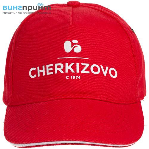 Бейсболка Classic, красная с белым кантом