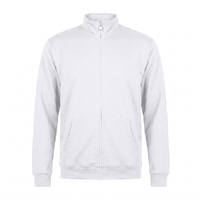 Толстовка унисекс на молнии KINETIC, белый, 2XL, 50 % хлопок, 50% полиэстер, 260 г/м2