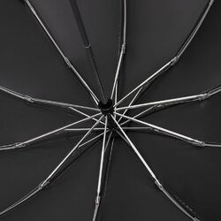 Зонт обратного сложения с ручкой-карабином Foldberry, черный