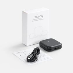 Складная станция беспроводной зарядки Trilogic, черная