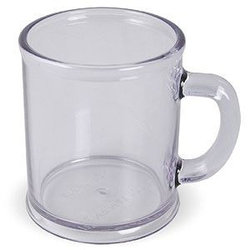 Кружка "Радуга"; прозрачная, D=7,9см, H=9,6см, 300мл; пластик