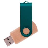 Флешка TWIST WOOD COLOR Светлое дерево с зеленым 4014.31.02.32ГБ3.0