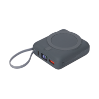 Внешний аккумулятор с подсветкой Риттер PD (Ritter PD) 10000mAh с функцией беспроводной зарядки 15W, серый