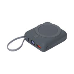 Внешний аккумулятор с подсветкой Риттер PD (Ritter PD) 10000mAh с функцией беспроводной зарядки 15W, серый