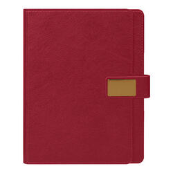 Ежедневник в суперобложке Alfa Mocco Business Edition B5, полутвердый, бордовый с золотом