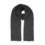 Шарф вязаный  двойной "WIND SCARF"_серый,100% акрил