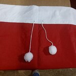 Мешок Деда Мороза, тканевывй, 60х90 см, красный