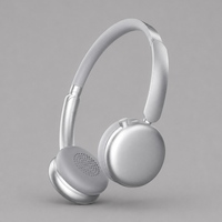 Беспроводные накладные наушники Stereo Light, BT 5.4, 300 мАч, cеребристый, Deppa