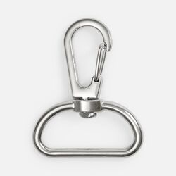 Застежка-карабин Snap Hook, L, серебристая (хром)
