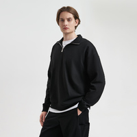 Толстовка на молнии унисекс Флоу (Flow), черная, размер 3XL/4XL