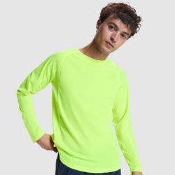Спортивная футболка MONTECARLO L/S мужская, ФЛУОРЕСЦЕНТНЫЙ ЖЕЛТЫЙ S