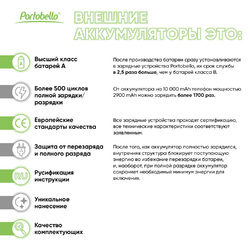 Внешний аккумулятор с подсветкой Анкор Плюс PD (Ancor PD Plus) 10000 mAh, синий