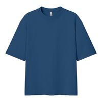 Футболка мужская оверсайз LIBRA, джинсовый, M/L, 100% хлопок, 220 г/м2
