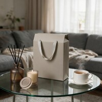 Подарочный набор Мокко, Мизу (Mokko, Mizu), бежевый (чайная пара, свеча, диффузор)